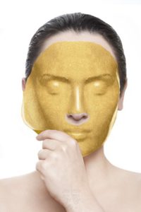 A gold facial for soothing tired skin here in Darien, CT